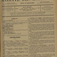 1641 - Page 1637 - Sommaire / Informations. Hôpitaux de Paris. Concours de l'internat / Facultés de médecine. Agrégation / Légion d'honneur. Intérieur / Ministère de la guerre / Ministère de la santé publique / Ministère du travail