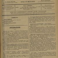1657 - Page 1653 - Sommaire. Informations. Hôpitaux de Paris. Assistant d'électro-radiologie des hôpitaux / Concours de l'internat. Epreuve orale / Hôpitaux de Province. Rennes / Distinctions honorifiques / Médailles d'honneur de l'assistance publique. Médaille d'or / Médaille d'argent / Médaille de bronze / Prix Nobel