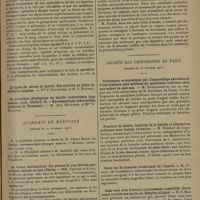 1729 - Page 1725 - Sociétés savantes. Académie des sciences. (Séance du 3 novembre 1931). Théorie de la constitution des anticorps. M. H. Vincent / Académie de médecine. (Séance du 10 novembre 1931). La valeur antiseptique des peintures aux dérivés phénoliques chlorés ou non chlorés. MM. Portier et Kling / Transmission du choléra des poules par voie aérienne. Influence de la composition de l'air. M. Trillat / Société des chirurgiens de Paris. (Séance du 16 octobre 1931). Traitement orthopédique par l'appareillage extrabuccal d'une fracture para-médiane du maxillaire inférieur chez une enfant de sept ans. M. Dufourmentel / Fracture du bassin, luxation de la hanche et disjonction pubienne sans lésions urinaires. M. Bressot... / Deux cas de luxation récidivante de l'épaule. M. Pérard... / Coxa-vara avec fracture vicieusement consolidée. Ostéotomie cupéiforme sur le cal. Résultat éloigné. M. R. Massart