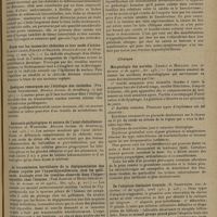 1759 - Page 1755 - Analyses et indications bibliographiques. Dermatologie et syphiligraphie ; par P. Gastinel... et R. Pulvenis... I. Dermatologie. Pathologie générale. Le rôle du terrain en dermatologie. La réceptivité morbide. (A. Desaux. Progrès méd...) / Anatomie pathologique des chéloïdes. (Pautrier et Woringer. Réunion dermat. de Strasbourg...) / Étude sur les causes des chéloïdes et leur mode d'action. (Lortat-Jacob, Fernet et Solente. Réunion dermat. de Strasbourg...) / Quelques remarques sur l'étiologie des chéloïdes. (Professeur Herxheimer. Réunion dermat. de Strasbourg...) / Anatomie pathologique et nature de l'acné chéloïdienne. (Pautrier et Woringer. Réunion dermat. de Strasbourg...) / La transmission héréditaire de la dépigmentation des plumes acquise par l'hyperthyroïdisation chez les gallinacés. Analogie avec les troubles observés dans l'hyperthyroïdie chez l'homme. (Paul Sainton et Henri Simonnet. Ann. de dermat. et de syphil...) / Clinique. Morphologie des aurides. (Lebeuf et Mollard. Ann. de dermat. et de syphil...) / De l'alopécie liminaire frontale. (R. Sabouraud. Ann. de dermat. et de syphil...)