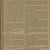 1761 - Page 1757 - Analyses et indications bibliographiques. Dermatologie et syphiligraphie ; par P. Gastinel... et R. Pulvenis... I. Dermatologie. Clinique. De l'alopécie liminaire frontale. (R. Sabouraud. Ann. de dermat. et de syphil...) / Thérapeutique. La chrysothérapie du lupus nodulaire. (F. Lebeuf et H. Mollard. Press méd...) / Pelade et traitement photodynamique ; vitiligo et brassage pigmentaire. (H. Jausion et A. Pecker. Bull. méd...) / Rayons X et traitement de la pelade décalvante. (Giovanni Truffi, Ann. de dermat. et de syphil...) / II. Syphiligraphie. Biologie et syphilis expérimentale. La syphilis latente. (Milian. Revue franç. de dermat. et de vénéréol...) / L'immunité dans la syphilis. (La Fourcade et Horowitz. Revue franç. de dermat. et de vénéréol...) / Existe-t-il une syphilis hématogène d'emblée. (H. Koenigstein. Wein. Klin. Woch...) / Sur le développement des éruptions syphilitiques secondaires. (E. F. Müller et E. Delbanco. Arch. f. Dermat. u. Syphil...)