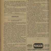 1778 - Page 1774 - Informations. Centenaire de la naissance de Félix Guyon / Prix de la société des chirurgiens de Paris. (Voir la suite des « Informations », p. 1777) / Chronique. Leçon inaugurale du Professeur Laignel-Lavastine