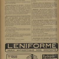 1790 - Page 1786 - Sociétés savantes. Société de chirurgie. (Séance du 28 octobre 1931). Fracture transcotyloïdienne de la ceinture pelvienne. Travail de M. Paitre rapporté par M. Rouvillois / Traitement des cancers du col utérin. M. Bégouin / Méthodes conservatrices dans la chirurgie de la lithiase rénale. M. Papin / Présentation des malades / Présentation de radiographies / Présentation de pièces / (Séance du 4 novembre 1931). Greffes tendineuses. M. Chevrier / Perforation utérine avec incarcération du grêle. M. Rouhier / Ramisection. M. Roux-Berger, travail de M. Wertheimer... / Nouveau traitement des annexites inflammatoires. Travail de M. Rotter rapporté par M. Roux-Berger / Kyste hydatique calcifié de la face intérieure du foie. Travail de M. Moiroud... rapporté par M. Roux-Berger / Bactériothérapie des tuberculoses chirurgicales. M. Gosset, travail de M. Vaudremer...