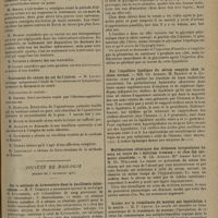 1793 - Page 1789 - Sociétés savantes. Société de chirurgie. (Séance du 4 novembre 1931). Bactériothérapie des tuberculoses chirurgicales. M. Gosset, travail de M. Vaudremer... / Traitement du cancer du col de l'utérus. M. Leveuf / Présentations de malade / Société de biologie. (Séance du 7 novembre 1931). Sur la méthode de Lowenstein dans la bacillémie tuberculeuse. M. P. Domingo / Le sucre protéidique chez les chiens dépancréatés. MM. Bierry, F. Rathery et Mlle Yv. Laurent / Les effets de l'insuline sur la glycosurie phlorizique chez le chien normal. M. F. Rathery et Mlle Yv. Laurent / Sur l'équilibre lipidique du sérum sanguin chez le chien normal. MM. Ch. Achard, M. Bariéty et A. Codounis / Modifications chimiques des éléments inorganiques du sang au cours du « delirium tremens » et chez des animaux alcoolisés. M. Ch. Achard, Mlle Jeanne Lévy et M. Fr. Wellisch / Etudes sur la tremblante du mouton par inoculation à la souris. M. P. Lépine