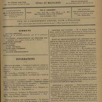 1797 - Page 1793 - Sommaire / Informations. Hôpitaux de Paris. Concours d'assistant d'électro-radiologie des hôpitaux / Concours de l'internat / Concours de l'internat de Brévannes, Chardon-Lagache, Sainte-Périne, Hendaye, Champrosay / Hospice national des quinze-vingts / Hôpitaux de Province. Lyon / Ministère des colonies / École de perfectionnement des officiers de réserve du service de santé de la région de Paris / Fondation A. Chaveau