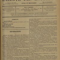 1813 - Page 1809 - Sommaire / Informations. Hôpitaux de Paris. Mutations des médecins des hôpitaux / Concours d'assistant d'électro-radiologie des hôpitaux