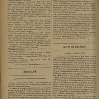 1886 - Page 1882 - Informations. Hôpital général d'Argenteuil. Concours de l'internat / Facultés de médecine. Paris. (Voir la suite des « Informations », p. 1885) / Chronique. Manifestation médicale franco-belge / Notes de pratique. Colites et parasitismes