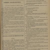 1901 - Page 1897 - Congrès. Réunions du Conseil de l'association internationale des femmes médecins (Vienne, Autriche, 15-20 septembre 1931) / Intérêts professionnels. La loi Armbruster modifiée est votée au Sénat / Actes de la Faculté de médecine de Paris. Thèses / Notes pour l'internat. Fractures du coude chez l'enfant. Formes cliniques et diagnostic