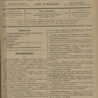1905 - Page 1901 - Sommaire / Informations. Hôpitaux de Paris. Médaille d'or de l'internat / Concours de l'internat de Brévannes, Chardon-Lagache, Hendaye, Champrosay / Conseil supérieur de l'Instruction publique / Hôpitaux de Province. Lille / Lyon / Marseille / Facultés de médecine. Paris