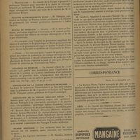 1906 - Page 1902 - Informations. Facultés de médecine. Paris / Lille / Montpellier / Faculté de pharmacie de Paris / Écoles de médecine. Angers / Reims / Officiers de réserve / Association de la Presse médicale française / Association de la presse médicale belge / Marine militaire. (Voir la suite des « Informations », p. 1905) / Chronique. Le dîner du centre de diagnostic médical / Correspondance / Avis