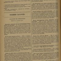 1936 - Page 1932 - Ligue française contre le rhumatisme, 10 octobre 1931. Remarques médico-légales sur les arthrites traumatiques. Rapport de M. Duvoir / Sociétés savantes. Société de pédiatrie. (Séance du 17 novembre 1931). Remarques concernant 19 cas d'érythrodermie desquamative du nourrisson. M. Georges Schreiber / Sur un cas de maladie de Ritter. MM. P. Lereboullet et J. Brizard / Ulcère du pylore chez un nourrisson de huit mois. MM. G. Blechmann, R. A. Guttmann et Nemours-Auguste / Pléonostéose chez un enfant de dix ans. MM. Hallé et Apert / Maladie familiale nouvelle. M. Apert / Neurofibromatose avec tumeur principale à localisation insolite. M. Apert / Ectopie cardiaque avec atrésie tricuspide. M. Papillon / Hernie diaphragmatique droite congénitale chez un nourrisson. MM. R. Debré, Semelaigne et Uhri / Biopsie d'un nodule de Meynet. MM. R. Debré et Uhri / Un cas de dysostose cléido-cranienne. MM. Sorrel, Oberthür et Chauveau / Deux cas de rupture traumatique de la rate chez l'enfant. MM. Sorrel, Oberthür et Chauveau / Myxoedème congénital. MM. B. Weill-Hallé et N. K. Koang / Leucoplasie commissurale associée à un spasme de torsion. MM. Babonneix et Miget