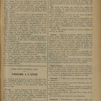 0093 - Page 83 - Assemblée française de médecine générale. (XIVe Session, décembre 1934-janvier 1935. L'avenir des hypertendus. Synthèse des conclusions des assises départementales, par le Docteur Henri Godlewski / Notes pour l'internat (Oral). Fissure à l'anus