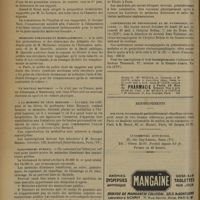 0512 - Page 502 - Informations. La question des médecins étrangers / Médecins étrangers et remplacements / Un nouveau doctorat / A la mémoire de Léon Bernard / Sanatoriums publics / Conférences de physiologie et de pathologie vocales / Renseignements