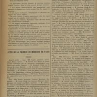 0930 - Page 920 - Livres nouveaux. Le traitement de l'angine de poitrine. Médical, physiothérapique et chirurgical, par le Docteur Camille Lian... / Actes de la Faculté de médecine de Paris. Thèses