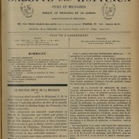 1207 - Page 1197 - Sommaire / Le nouveau deuil de la Belgique. [Nécrologie] / Informations. Guerre / Pour la réduction des honoraires médicaux / Cours de la Faculté de médecine de Paris. Clinique thérapeutique médicale de la Pitié (Professeur : M. F. Rathery)