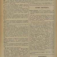 1208 - Page 1198 - Informations. Nécrologie / Une importante caravane de médecins suédois visite Luchon / IXe Congrès international de dermatologie et de syphiligraphie / Livres nouveaux. Maladies infectieuses. Leçons cliniques professées à l'Hôpital Claude-Bernard, par A. Lemièrre... / Renseignements