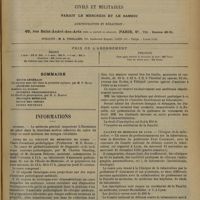 1323 - Page 1313 - Sommaire / Informations. Guerre / Cours de la Faculté de médecine de Paris. Chaire d'anatomie pathologique. (Professeur : M. G. Roussy) / Faculté de médecine de Lyon. Clinique de la tuberculose