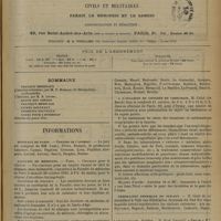 1339 - Page 1329 - Sommaire / Informations. Hôpitaux de Paris. Concours de l'internat / Faculté de médecine. Paris / Marine / A l'occasion du Congrès de chirurgie / Fédération thermale du Sud-Est