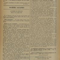 1502 - Page 1492 - Revue générale. La tuberculose à travers les siècles ; par M. Charles Toinon... XVIIIe siècle (A suivre) / Sociétés savantes. Académie de médecine. (Séance du 29 octobre 1935). Notice nécrologique. M. Goris, une notice nécrologique sur M. Gérard... / Rapport sur les vaccinations. M. Lereboullet / Enquête sur les résultats de la vaccination antituberculeuse par Le B. C. G. dans la Kasbah d'Alger. MM. Ed. Sergent, Duchet, Rougebief et Béraud / Les accidents produits par le benzène, le pyramidon et le dinitrophénol et action antagoniste du luminal. MM. D. Danielopolu, I. Marcou et N. Gingold / Sociéte de médecine de Paris. (Séance du 10 octobre 1935). Présentation d'appareil de mesure cardio-vasculaire. M. A. Bécart