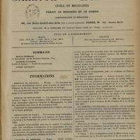 1211 - Page 1201 - Sommaire / Informations. Hôpitaux de Province. Nevers / Hôpital de Mostaganem / Préfecture de police / Facultés de médecine. Paris / 1° Ancien régime d'études / 2° Nouveau régime d'études / 3° Thèse