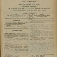 1403 - Page 1393 - Sommaire / Informations. Hôpital Beaujon, Clichy / Faculté de Médecine de Paris. Travaux pratiques de pharmacologie / Ministère de la santé publique / XXIVe Congrès français de médecine