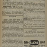 1344 - Page 1334 - Informations. Ecole de médecine de Clermont-Ferrand / Le cinquantenaire de l'Institut Pasteur / Faculté de médecine de Rome / Institut Carlo Forlanini de Rome / Chronique. A propos du livre de Maranon sur amiel / La F. E. M. / Nécrologie