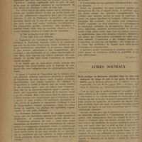 1004 - Page 998 - Congrès. Congrès de la diurèse. Vittel, 27, 28 et 29 mai 1939. Diurèse et énervation rénale. M. Fontaine / Traitement chirurgical des oliguries et des anuries infectieuses et toxiques. MM. Patel et Thévenot. (A suivre) / Livres nouveaux. Ecole pratique du secouriste spécialisé dans les soins aux asphyxiés du temps de paix et aux gazès du temps de guerre, par le Médecin général Cot. 5e édition, revue et augmentée... Éditions Le François..., Paris