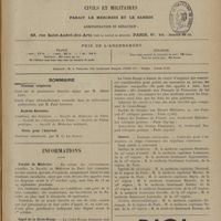 1215 - Page 1209 - Sommaire / Informations. Faculté de médecine / Appel de la Croix-Rouge / Guerre. Troupes coloniales