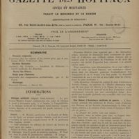 1331 - Page 1325 - Sommaire / Informations. Clinique médicale / Guerre / Marine / Une ambulance belge Antoine Depage en France / Une caisse d'assistance médicale de guerre