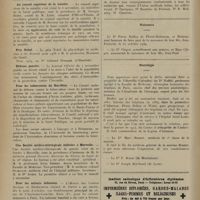 1392 - Page 1386 - Informations. Commission médicale des intoxications / Au conseil supérieur de la natalité / Prix Nobel / Défense passive / Pour les tuberculeux du Bas-Rhin / Une Société médico-chirurgicale militaire à Marseille / Pour les enfants déficients / Le Centre d'accueil de l'Umfia / Naissance / Nécrologie