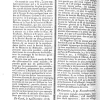 0014 - Page 14 - N°4 / Lettre de N. Vanier, chirurgien, aux auteurs de la Gazette [sur les pilules Gerbier] / Fièvres épidémiques à Villeneuve d'Avignon / Epizootie à Terremonde / Epizootie à Louviers et en Auvergne
