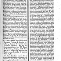 0031 - Page 31 - N°8 / Petite vérole, réflexions de M Gastelier sur l'inoculation et l'extirpation de ce fléau / Observation sur une goutte fixée dans l'estomac et dans les intestins, déplacée et reportée aux extrémités inférieures, par des potions minoratives, par M. Pajon de Moncets