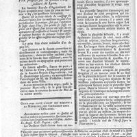 0046 - Page 41 - N°11 / [Douleurs rhumatismales de petite vérole] Mémoire à consulter / [Chanvre] Prix proposé par la Société d'Agriculture de Lyon / Ouvrages dont l'objet est relatif à la Médecine, qui paroissent chez l'Etranger [D.A. Galli, Adversaria medica, pars ia. psectat ad morbos pectoris inflammatorios speciatim pleuritidem tum sanguineam tum biliosam]