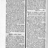 0104 - Page 94 - N°24 / Traité des dartres, par M. Poupart / [Exercice de la chirurgie] Question médico-légale / [Humeur fluxionnaire] Réponse au mémoire à consulter du numéro 20 de la Gaz. de Santé, par M. Cazaubiel