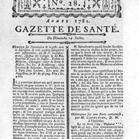 0119 - Page 109 - N°28 / Mémoire sur l'inoculation de la peste, avec description de trois poudres fumigatives anti pestilentielles, par M.D. Samoïlowitz / Observation sur une fievre comateuse, par M. Cazaubiel