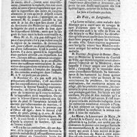0125 - Page 115 - N°29 / [Accouchement] Question médico-légale proposée par M. Delacroix […] à l'occasion d'un procès qui vient d'être jugé dans le Perche / [Fièvre comateuse épidémique dans le Languedoc]