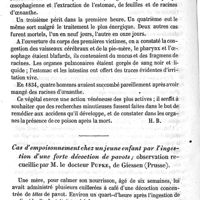 0212 - Page 212 - Variétés. Résumé des progrès en toxicologie dans ce qui concerne la médecine légale, la chimie et la pharmacie, pendant les années 1843 et 1844. par Alfred Taylor. Cas d'empoisonnement chez un jeune enfant par l'ingestion d'une forte décoction de pavots. Par le Dr Pupke