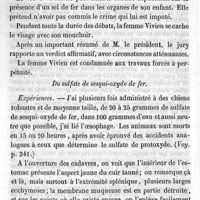 0380 - Page 380 - Médecine légale. Mémoire sur l'empoisonnement par les sels de fer. Par M. Orfila. Pièce n° VII. Du sulfate de sesqui-oxyde de fer