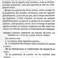 0022 - Page 22 - Hygiène publique. Mémoire sur les mesures hygiéniques propres à prévenir la propagation des maladies vénériennes. Par M. Lagneau. Première catégorie comprenant les mesures relatives aux vénériens de l'un et de l'autre sexe en général. Chap I. Création d'une législation spéciale
