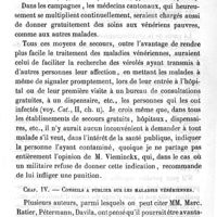 0039 - Page 39 - Hygiène publique. Mémoire sur les mesures hygiéniques propres à prévenir la propagation des maladies vénériennes. Par M. Lagneau. Première catégorie comprenant les mesures relatives aux vénériens de l'un et de l'autre sexe en général. Chap III. Multiplication et amélioration des moyens de secours. Chap IV. Conseils à publier sur les maladies vénériennes