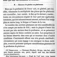 0092 - Page 92 - Études sur les maladies des ouvriers de la manufacture d'armes de Chatellerault. Par le Dr Desayvre. § I. Des ouvriers de l'arme à feu. E- Forgeurs de platines. F- Limeurs de platine ou platineurs