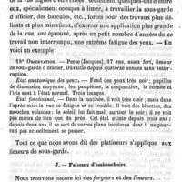 0099 - Page 99 - Études sur les maladies des ouvriers de la manufacture d'armes de Chatellerault. Par le Dr Desayvre. § I. Des ouvriers de l'arme à feu. H- Sous-gardiers. I- Limeurs de sous-garde. J- Faiseurs d'embouchoirs