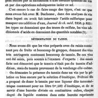 0400 - Page 396 - Médecine légale. Sur l'examen chimique des vins, considéré sous le rapport judiciaire. Par M. A. Chevallier. De la constatation de la présence de l'acide sulfurique. Détermination du tannin