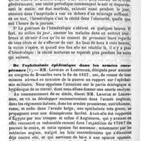 0210 - Page 210 - Variétés. Etudes sur diverses questions de géographie médicale. Par M. Boudin. Cause, nature et traitement de l'héméralopie. De l'ophtalmie épidémique dans les armées européennes