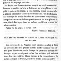 0312 - Page 312 - Des vins plâtrés travaux faits par ordre de M. le ministre de la guerre. Par A. Chevallier. Analyses de vins plâtrés et non plâtrés des départements de l'Hérault, du Var et des Pyrénées-Orientales. Essai des vins plâtrés. Dosage de l'acide sulfurique par les volumes