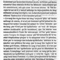 0433 - Page 433 - Mémoire sur la comparaison médico-légale des taches de sang menstruel et des autres espèces de taches de sang. Par M. Charles Robin. § V. Examen des taches de sang petites, arrondies et épaisses trouvées sur un drap de lit. § VI. Conclusions