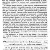 0093 - Page 93 - Hygiène publique. Recherches sur les dangers que présentent le vert de Schweinfurt, le vert arsenical, l'arsénite de cuivre. Par A. Chevallier. 5- Sur les dangers que présenteraient les papiers de tenture. 6- Empoisonnements par le vert de Schweinfurt. Couleurs placées entre les mains des enfants