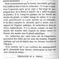 0198 - Page 198 - Médecine légale. Le pain fourni par les farines dans lesquelles il y a du plomb métallique peut-il déterminer les coliques saturnines ? Par M. A. Chevallier. Examen des opérations chimiques relatées dans un rapport des experts de Chartres. Observations de M. Vernois