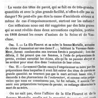 0124 - Page 124 - Médecine légale. Note sur la vente libre des capsules de pavots et sur les dangers qui peuvent en résulter. Par M. A. Chevallier