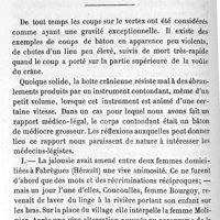 0124 - Page 124 - Médecine légale. Etude médico-légale à propos d'un cas de fracture du crane par un coup de bâton sur le vertex. Par MM. E. Masse et Cam. Saint-Pierre